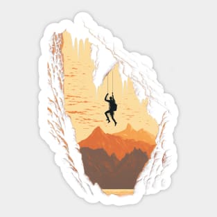 Mountain Climber's Triumph Sticker